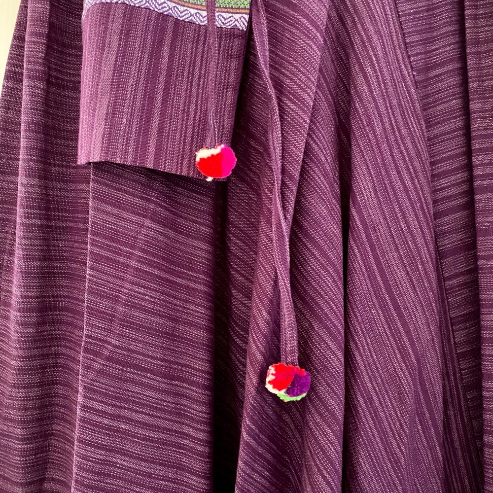 Purple Cotton Low Cut Harem Pants - Picture 4 of 5
